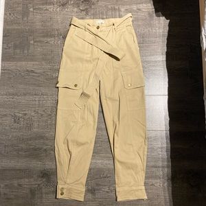 🌙 MOON RIVER TAN FITTED CARGO TROUSERS